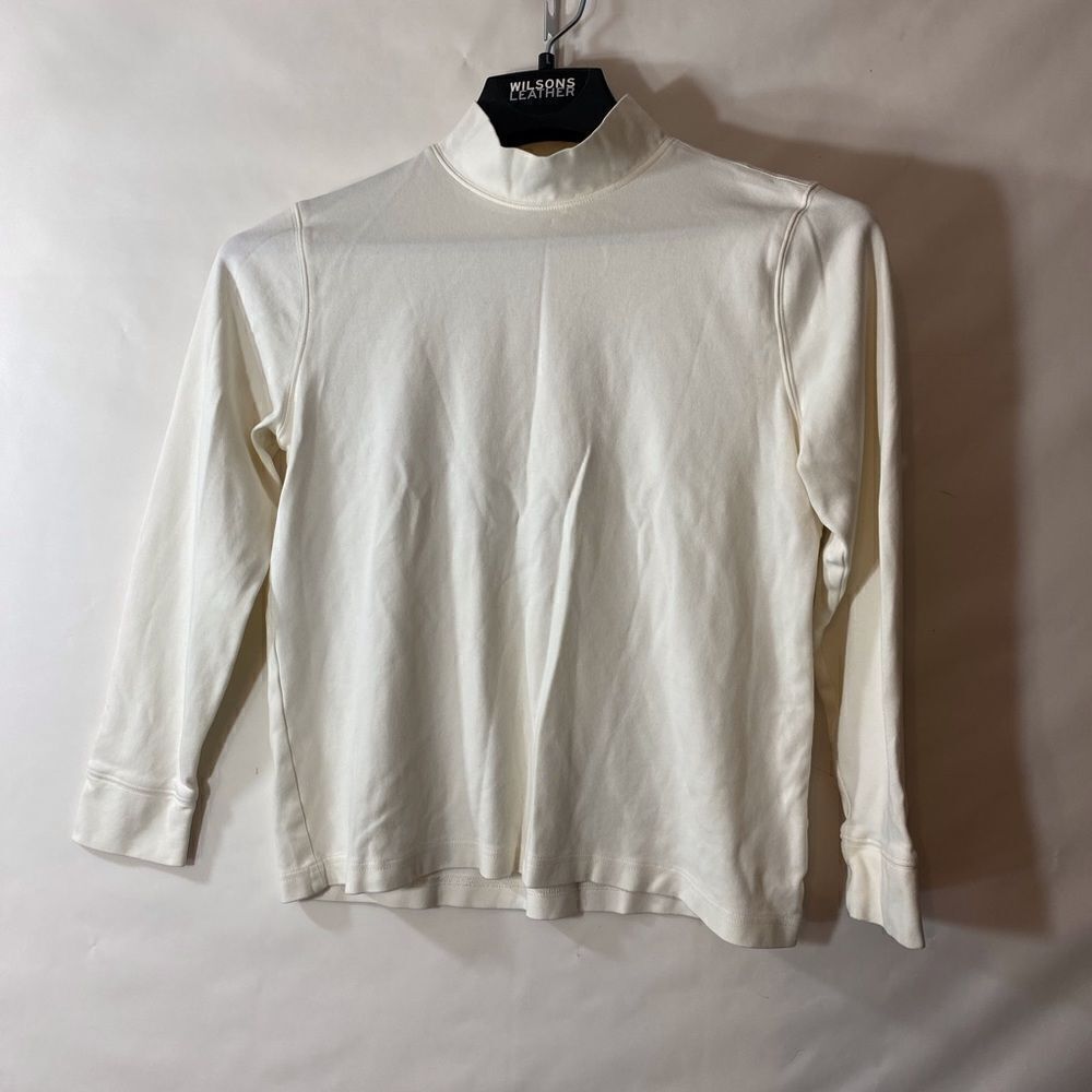 Lands End White Long Sleeve Top Med.